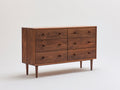 Cómodas madera 130x45x85 cm nogal estilo retro