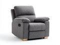 Sillones reclinables de tela gris 92x94x102 cm - para salón - diseño acolchado