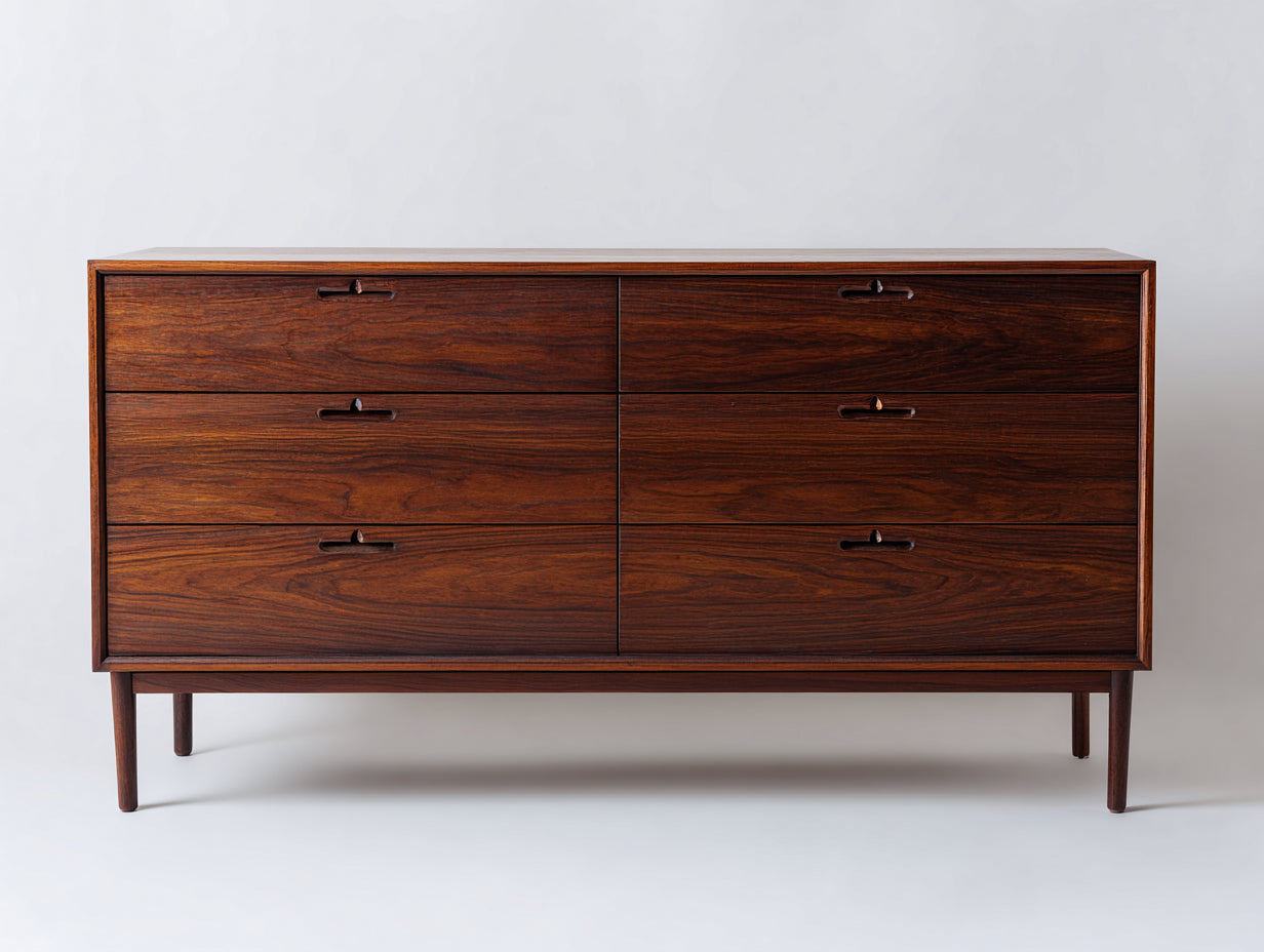 Cómodas de madera marrón 124x43x79 cm - para dormitorio - estilo moderno