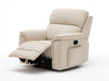 Sillones reclinables de tela beige 93x95x105 cm - para salón - con reposapiés