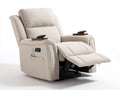 Sillones reclinables tela 98x96x106 cm beige para salón - función eléctrica y diseño confortable