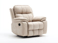 Sillones reclinables de tela 100x96x106 cm - beige - para salón - con reposabrazos - estilo moderno